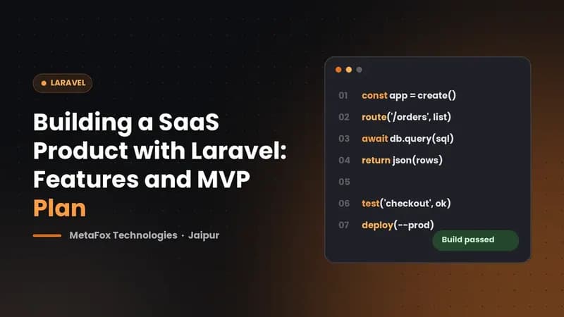 Cover: Building a SaaS Product with Laravel: Features and MVP Plan