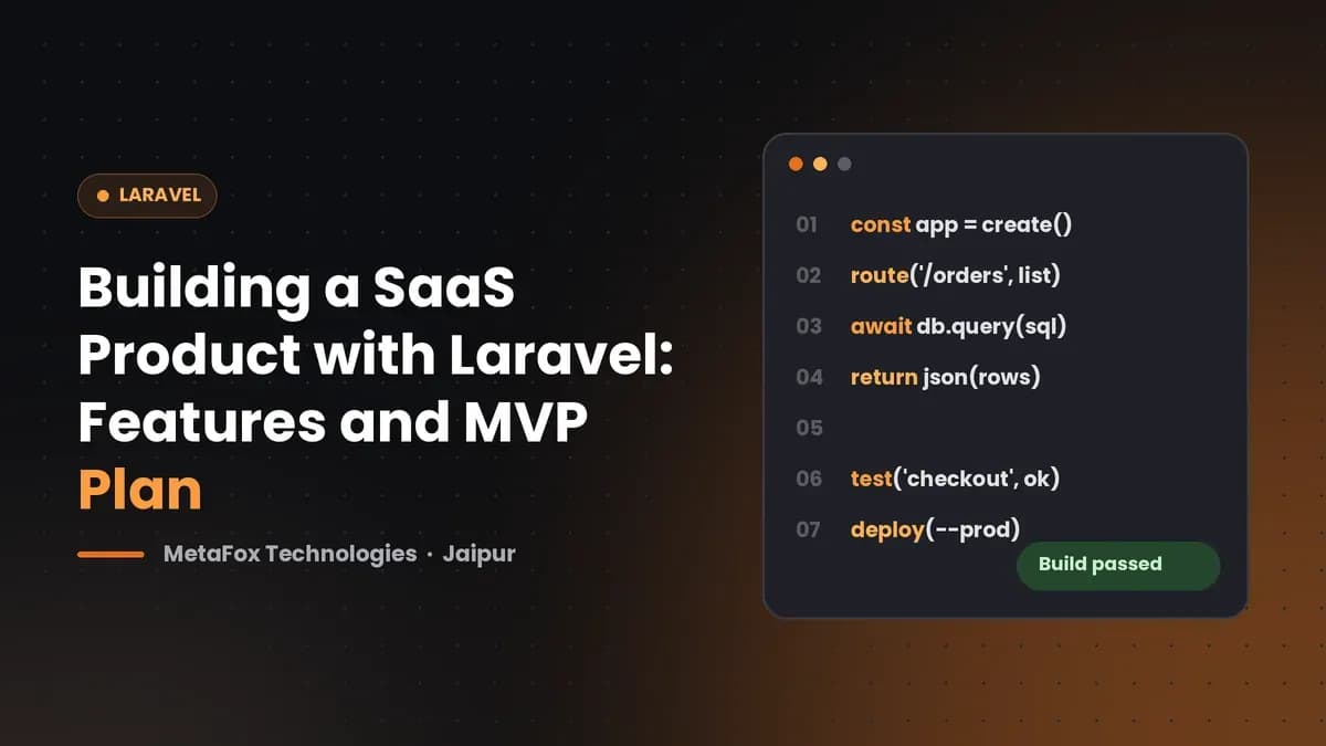 Cover: Building a SaaS Product with Laravel: Features and MVP Plan