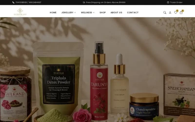 Arunyah Store website homepage