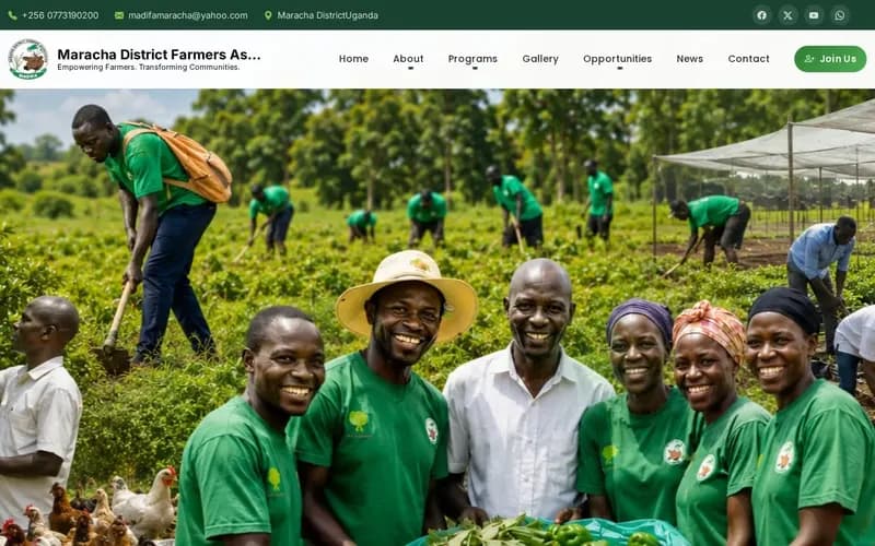 MADIFA website homepage