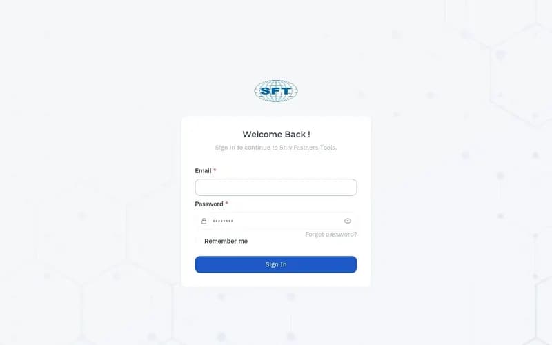 Shiv Fastners Tools website homepage