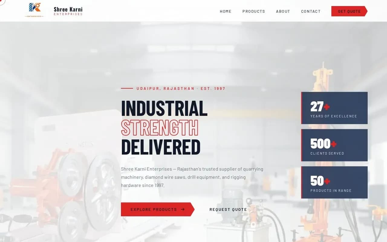 Shree Karni Enterprises website homepage