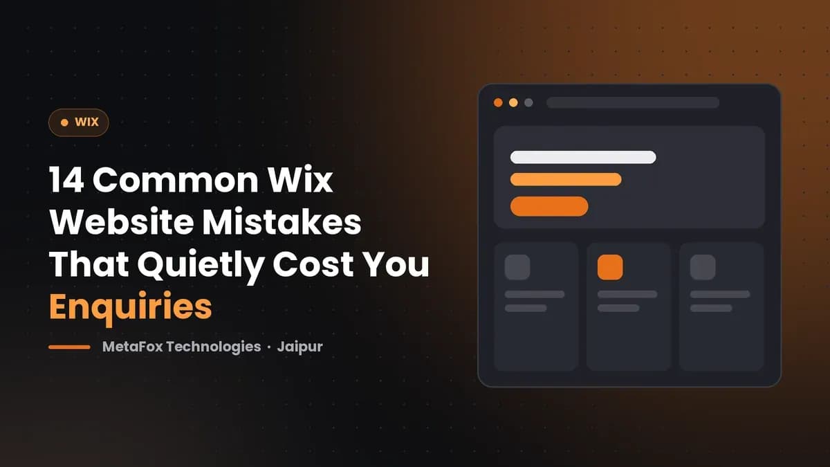 Cover: 14 Common Wix Website Mistakes That Quietly Cost You Enquiries