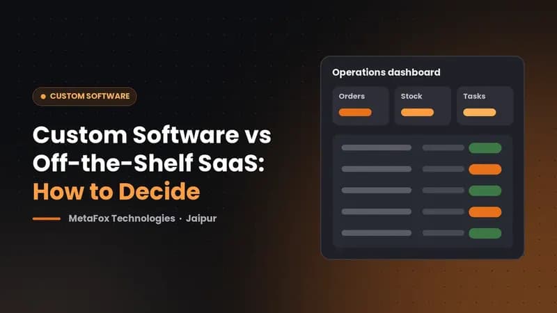 Cover: Custom Software vs Off-the-Shelf SaaS: How to Decide