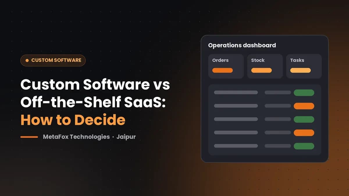Cover: Custom Software vs Off-the-Shelf SaaS: How to Decide