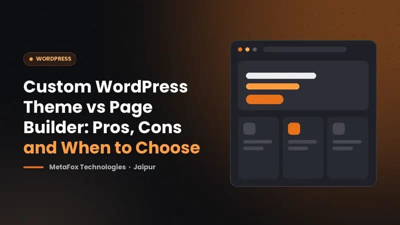 Cover: Custom WordPress Theme vs Page Builder: Pros, Cons and When to Choose