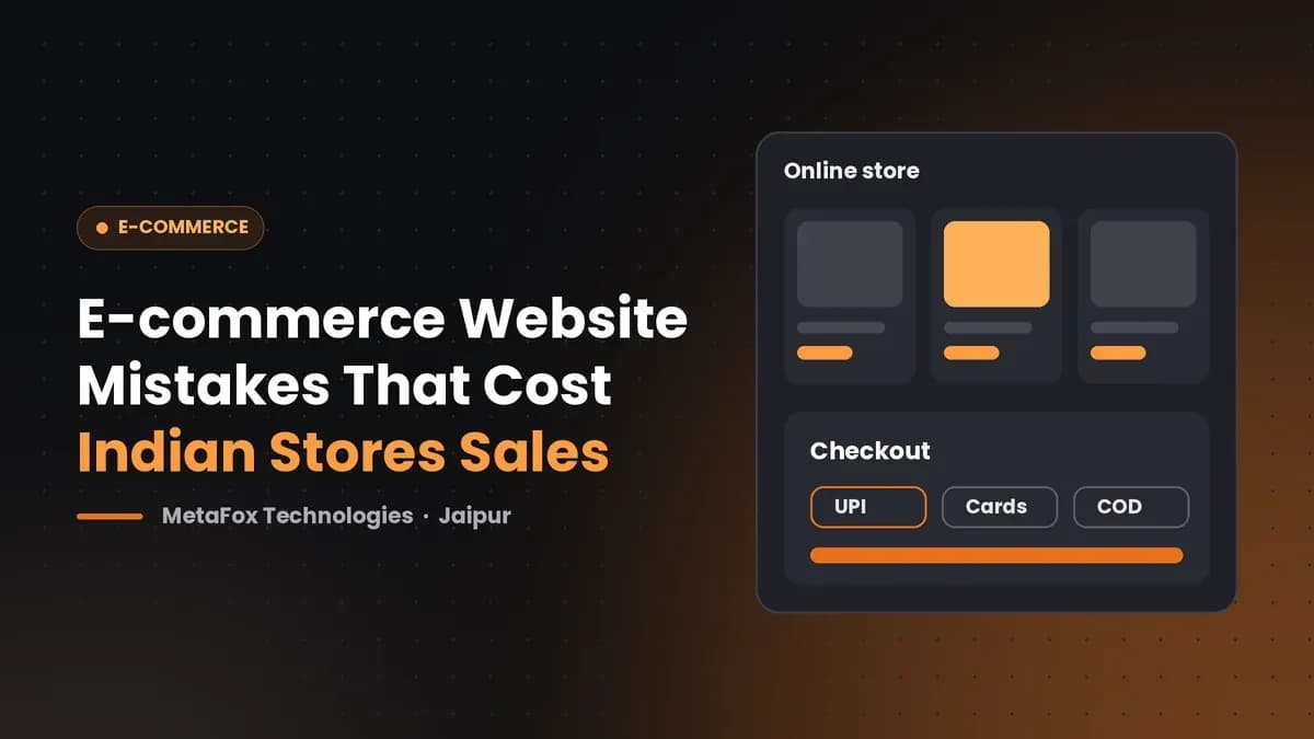Cover: E-commerce Website Mistakes That Cost Indian Stores Sales