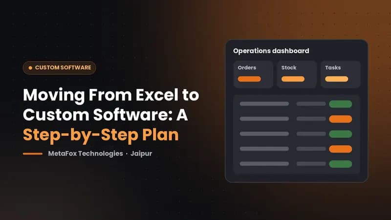 Cover: Moving From Excel to Custom Software: A Step-by-Step Plan