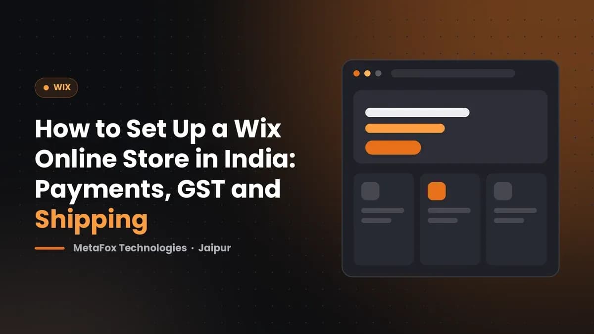 Cover: How to Set Up a Wix Online Store in India: Payments, GST and Shipping