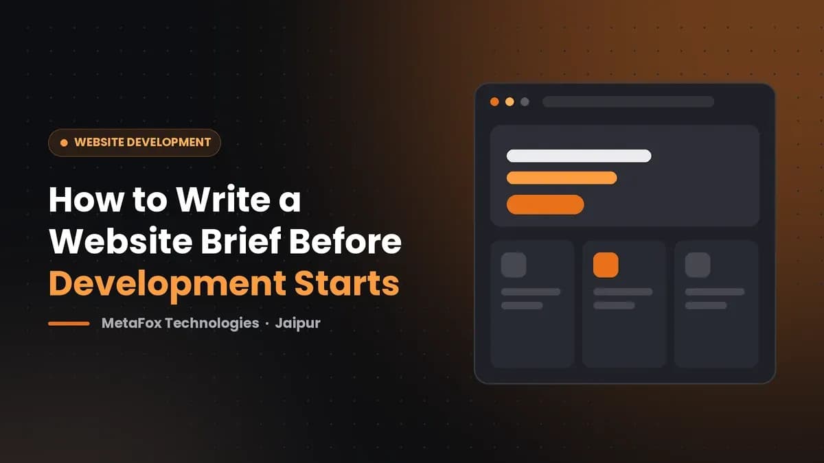 Cover: How to Write a Website Brief Before Development Starts