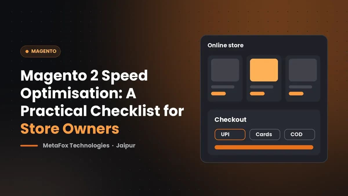 Cover: Magento 2 Speed Optimisation: A Practical Checklist for Store Owners