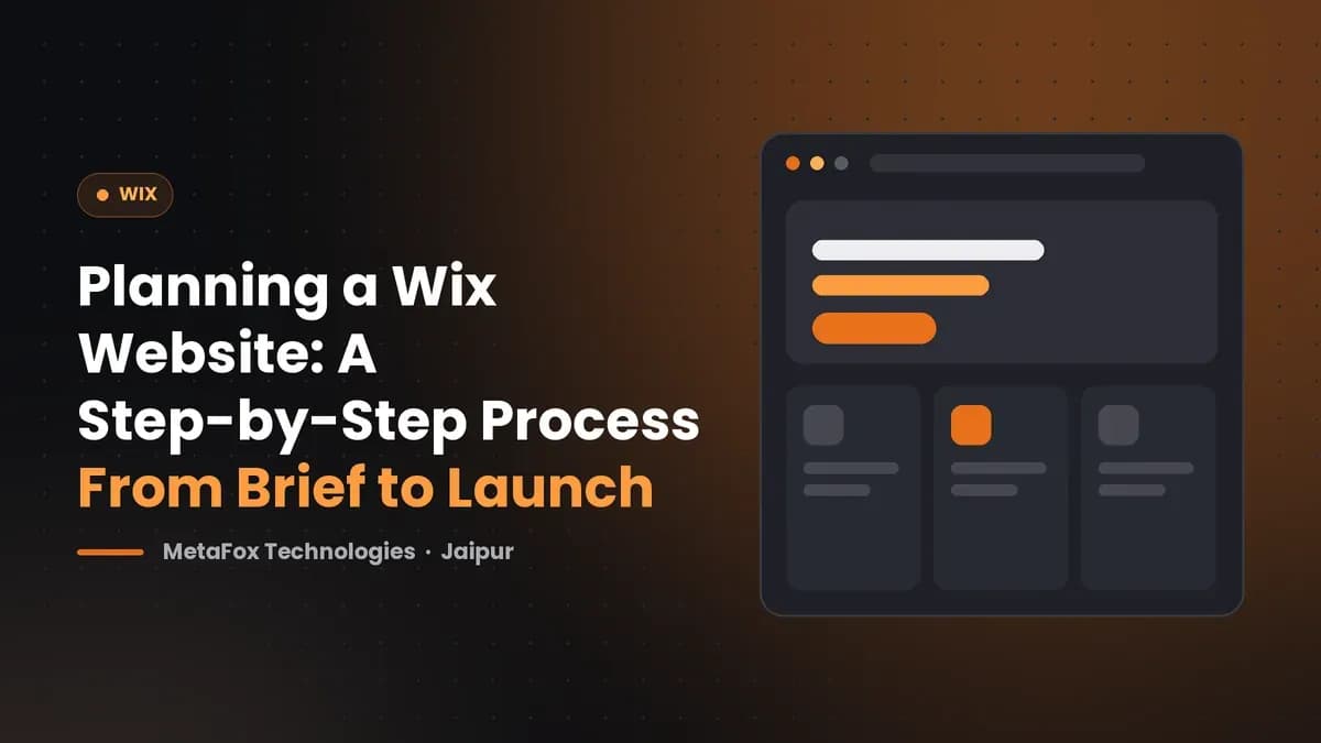 Cover: Planning a Wix Website: A Step-by-Step Process From Brief to Launch