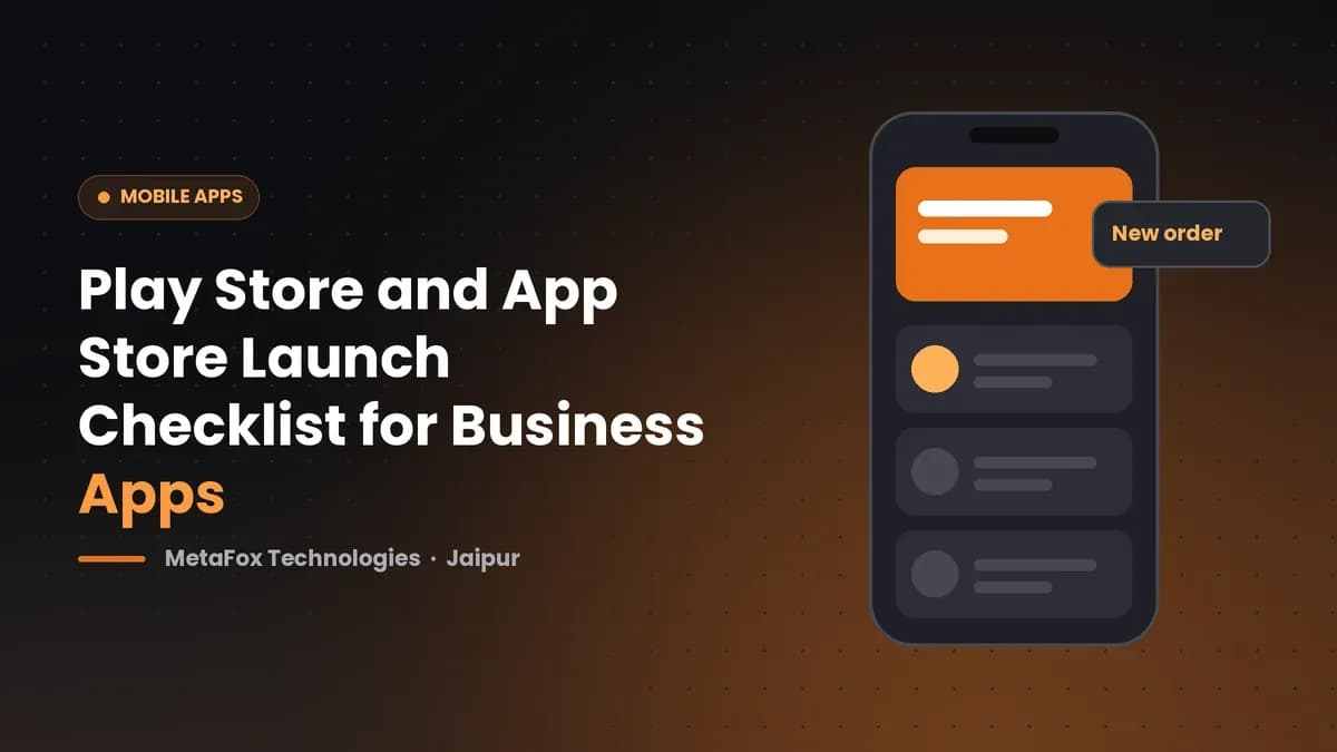 Cover: Play Store and App Store Launch Checklist for Business Apps