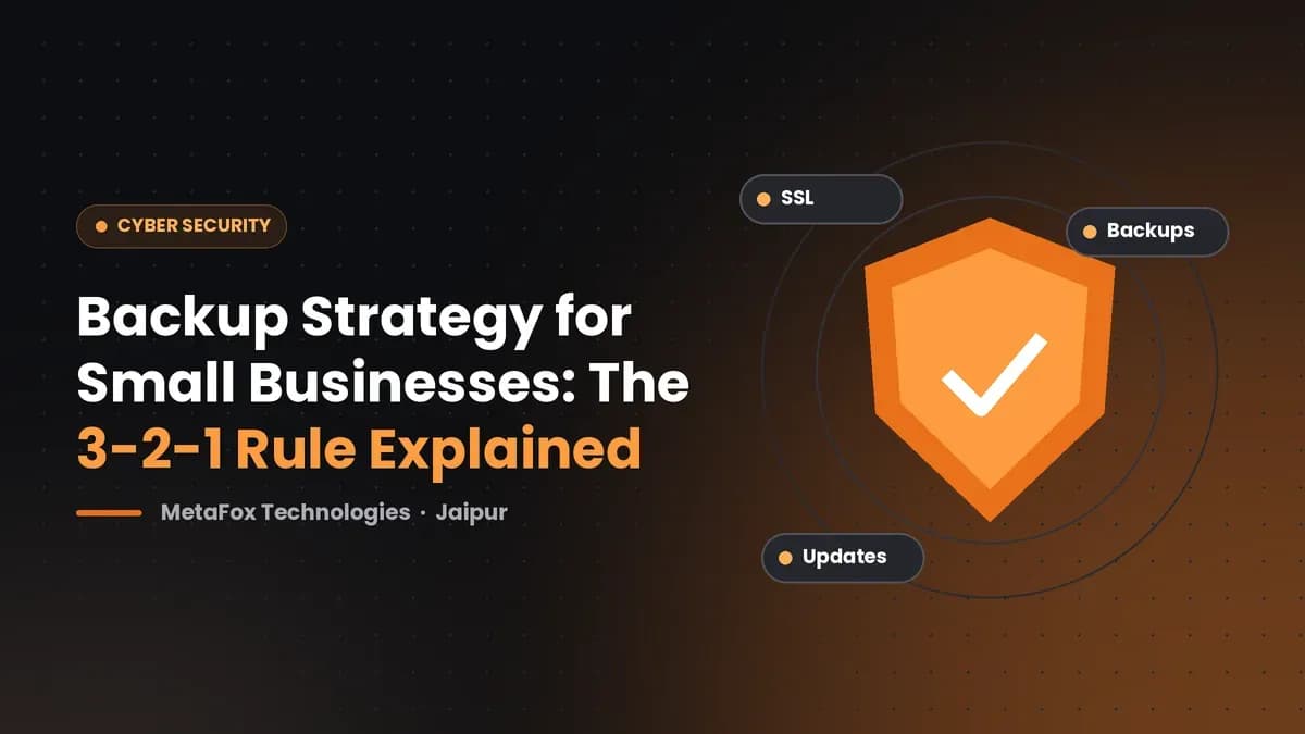 Cover: Backup Strategy for Small Businesses: The 3-2-1 Rule Explained