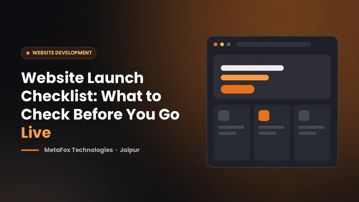 Cover: Website Launch Checklist: What to Check Before You Go Live