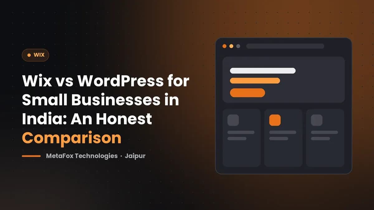 Cover: Wix vs WordPress for Small Businesses in India: An Honest Comparison