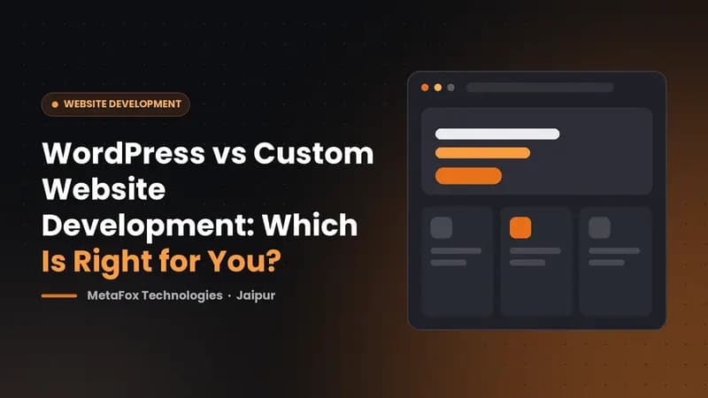 Cover: WordPress vs Custom Website Development: Which Is Right for You?