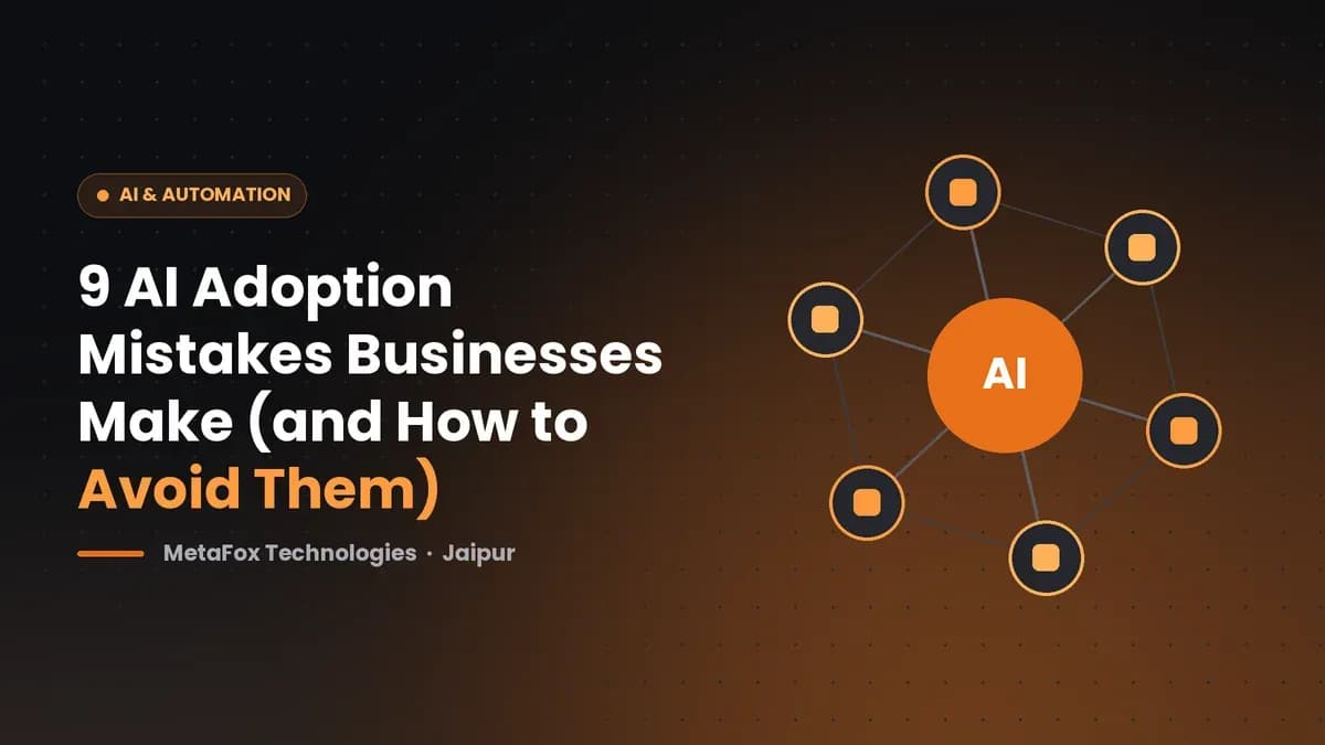 Cover: 9 AI Adoption Mistakes Businesses Make (and How to Avoid Them)