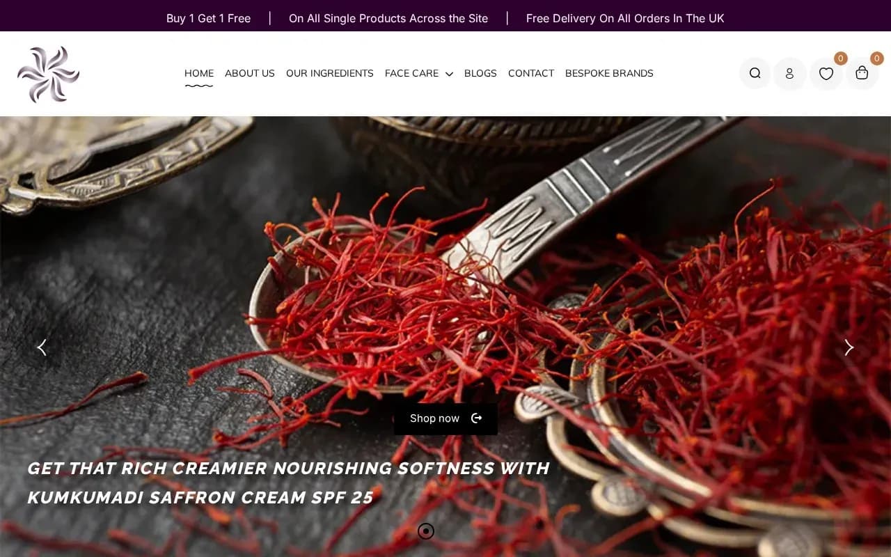 Shvanthi website homepage