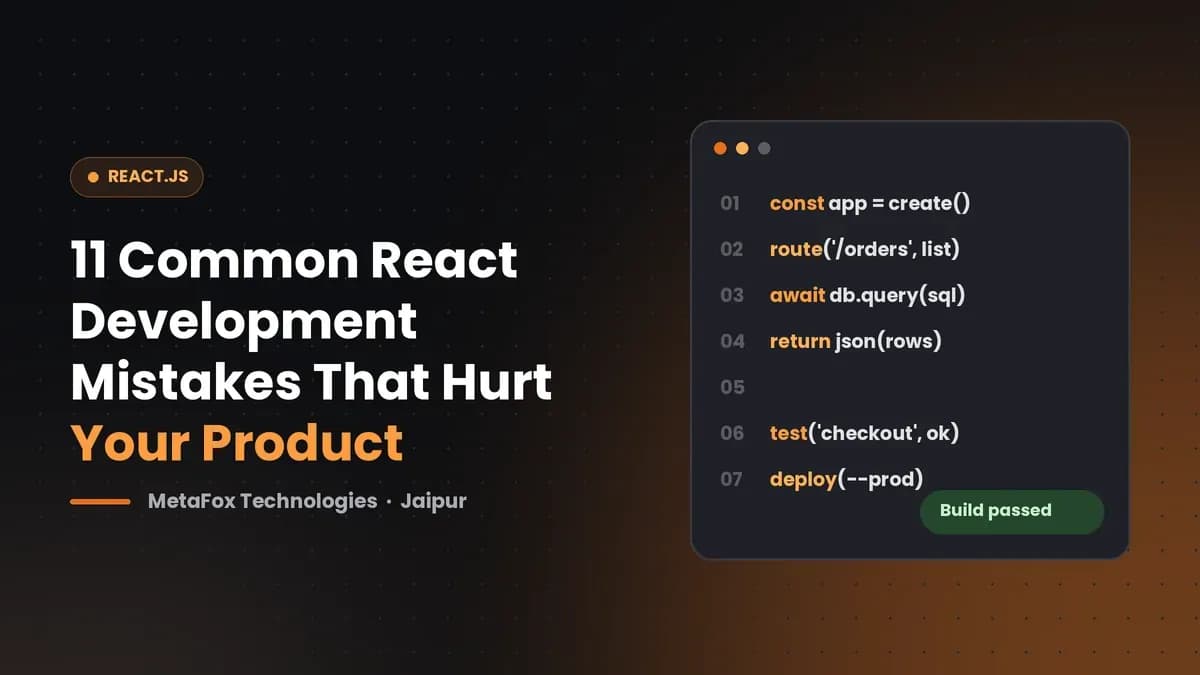 Cover: 11 Common React Development Mistakes That Hurt Your Product