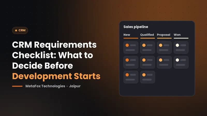 Cover: CRM Requirements Checklist: What to Decide Before Development Starts