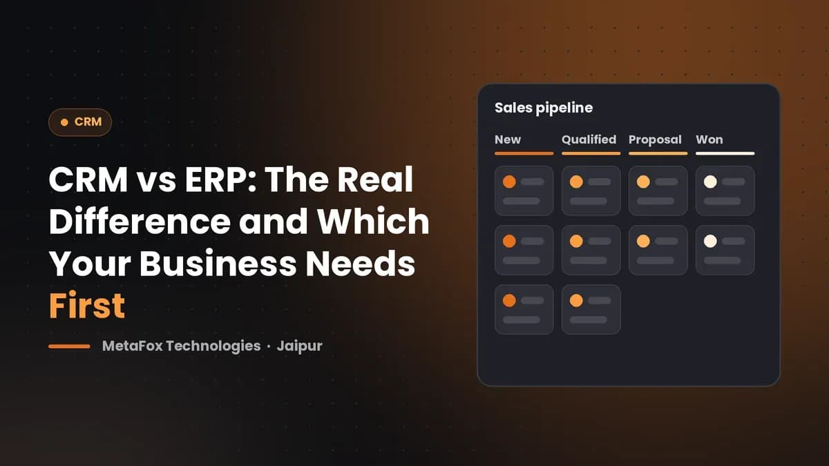Cover: CRM vs ERP: The Real Difference and Which Your Business Needs First