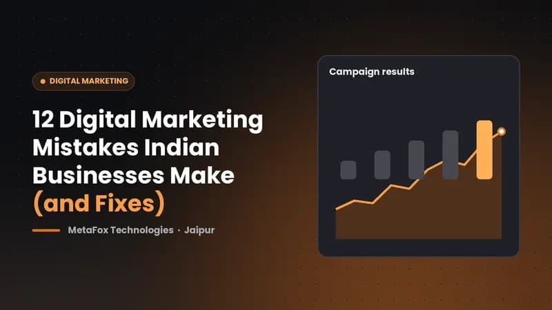 Cover: 12 Digital Marketing Mistakes Indian Businesses Make (and Fixes)