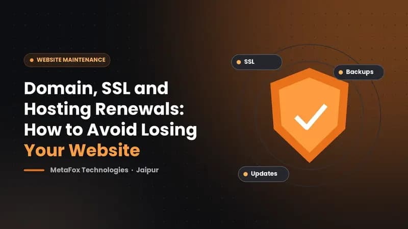 Cover: Domain, SSL and Hosting Renewals: How to Avoid Losing Your Website
