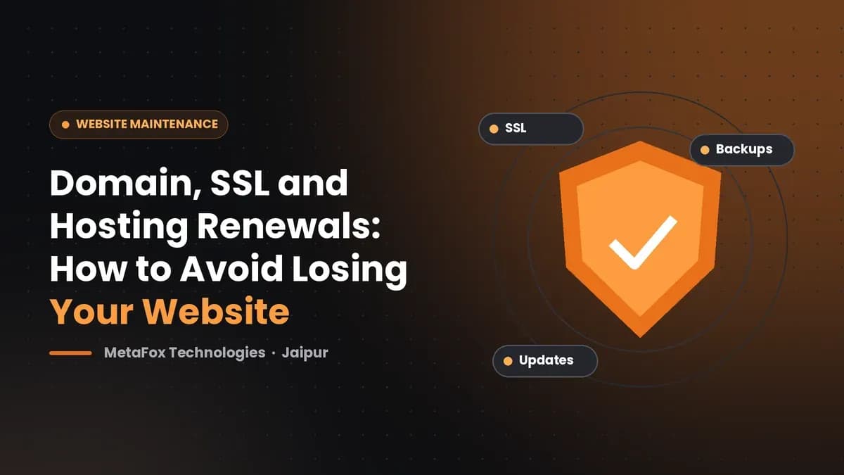 Cover: Domain, SSL and Hosting Renewals: How to Avoid Losing Your Website