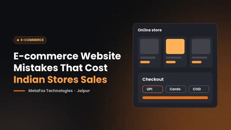 Cover: E-commerce Website Mistakes That Cost Indian Stores Sales