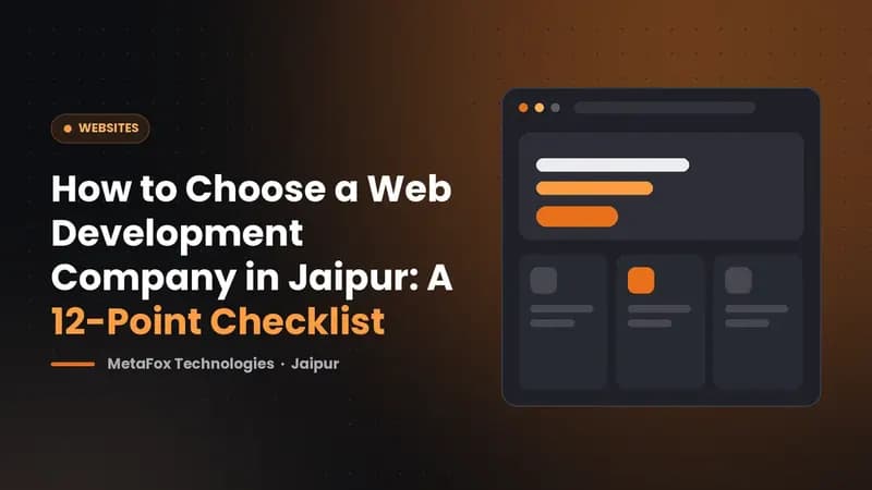 Cover: How to Choose a Web Development Company in Jaipur: A 12-Point Checklist