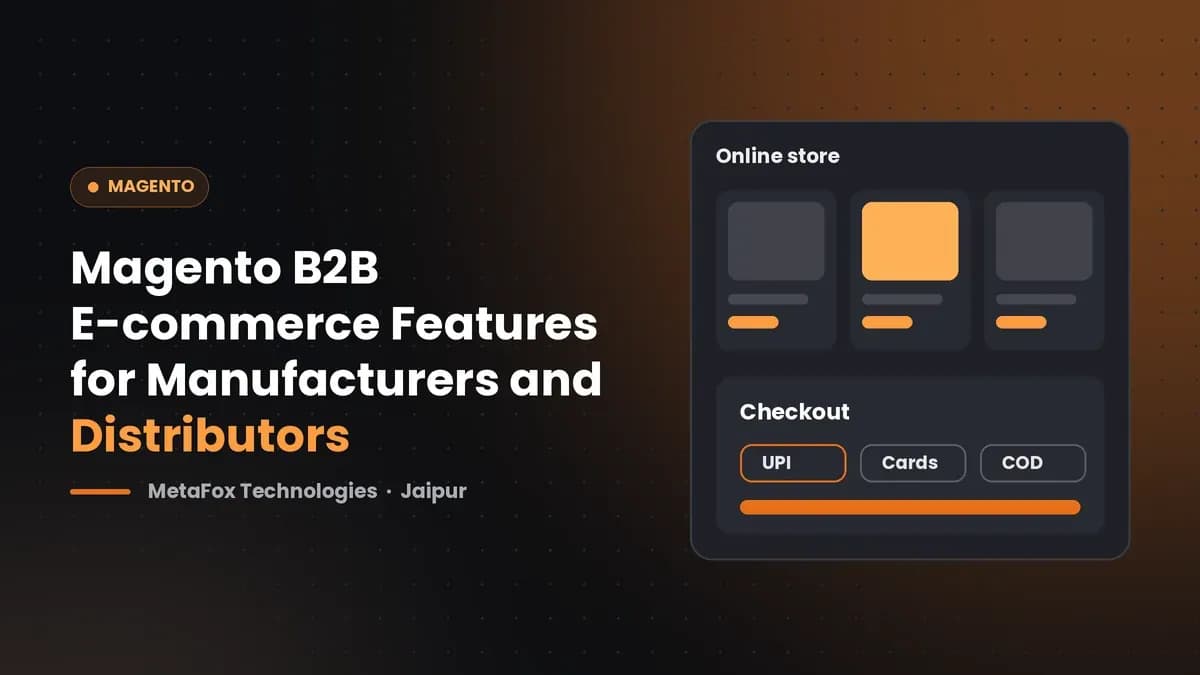 Cover: Magento B2B E-commerce Features for Manufacturers and Distributors