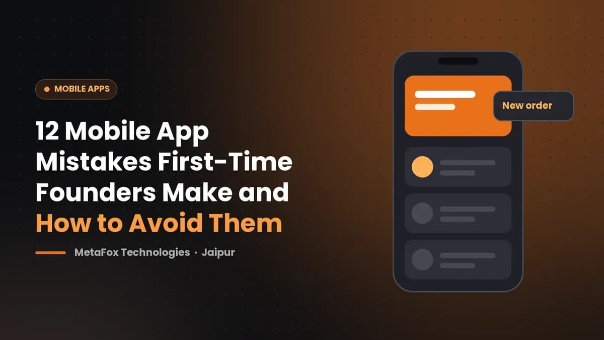 Cover: 12 Mobile App Mistakes First-Time Founders Make and How to Avoid Them
