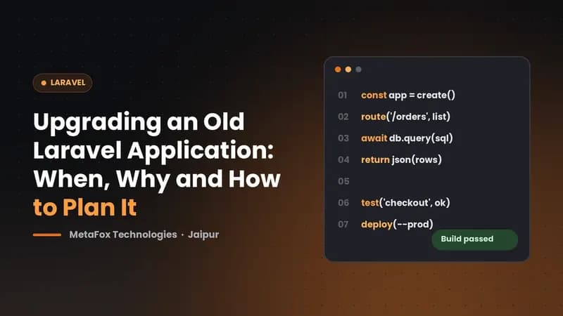 Cover: Upgrading an Old Laravel Application: When, Why and How to Plan It