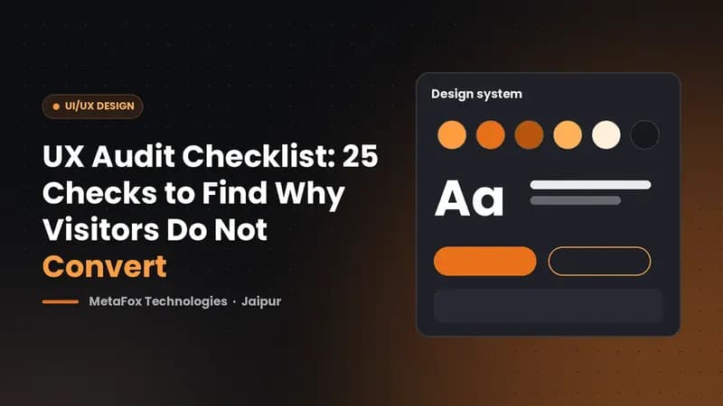 Cover: UX Audit Checklist: 25 Checks to Find Why Visitors Do Not Convert