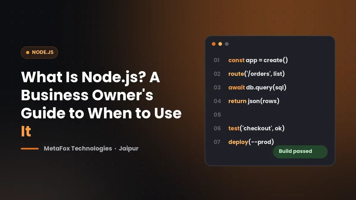 Cover: What Is Node.js? A Business Owner's Guide to When to Use It