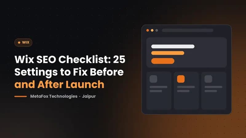 Cover: Wix SEO Checklist: 25 Settings to Fix Before and After Launch