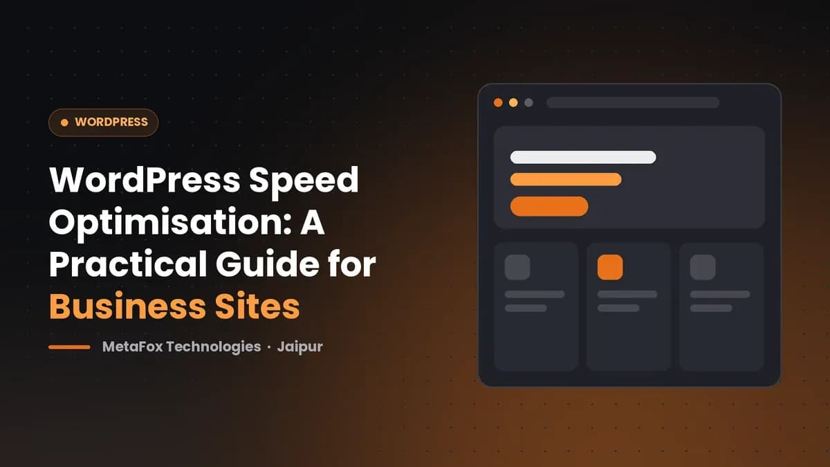 Cover: WordPress Speed Optimisation: A Practical Guide for Business Sites